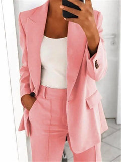 Kelly - Elegantes Business-Set [Blazer+Hose] in Hellrosa