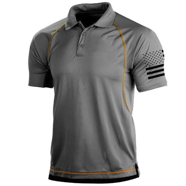 Taktisches Gestreiftes Poloshirt für Herren