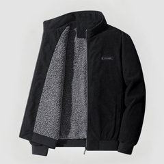 UDO - CORDJACKE MIT FLEECEFUTTER in Schwarz