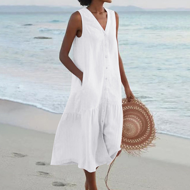 LYRA - Sommerkleid mit V-Ausschnitt