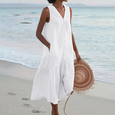 LYRA - Sommerkleid mit V-Ausschnitt