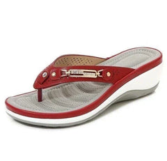 Miranda® | Weich gepolsterte Flip-Flop-Sandalen in Rot