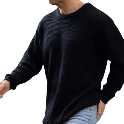 Rundhals-Pullover Locker gestrickter Pullover