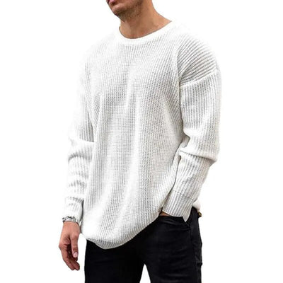 Rundhals-Pullover Locker gestrickter Pullover