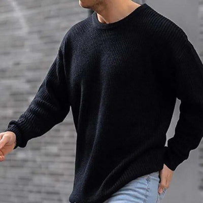 Rundhals-Pullover Locker gestrickter Pullover
