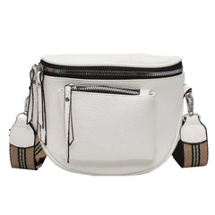 Mona - Handliche Schultertasche - Crossbody-Tasche in Weiß