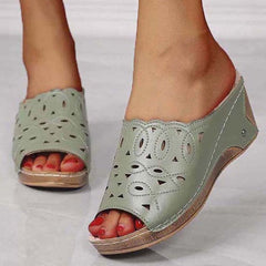 Samantha® | Fröhliche Damensandalen in Grüne Matcha-Sandalen