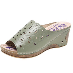 Samantha® | Fröhliche Damensandalen in Matcha Grüne Schuhe