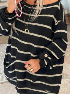 ZIA | MODISCHER STRICKPULLOVER in Schwarz