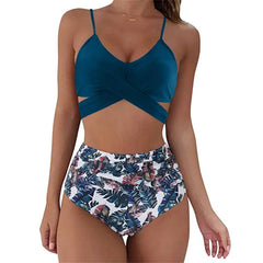 Wendy® | Bikini-Set mit hoher Taille in Blau