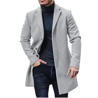 Eleganter Langer Mantel für Männer