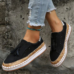 Tanya® | Trendy Fashion Hausschuhe in Schwarz