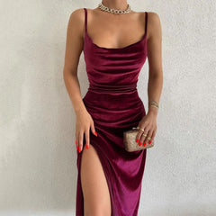 Marie - Elegantes Abendkleid in Weinrot