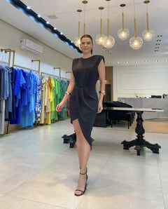 Zetta™ | Lässiges Kleid in Schwarz