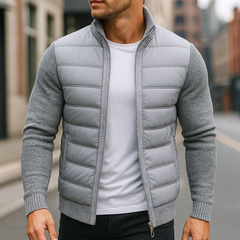 Ronja | Premium Fleecejacke für Herren in Hellgrau