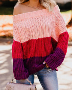DAMES OFF-SHOULDER PULLOVER | MODERN, BEQUEM, STILVOLL in Rot