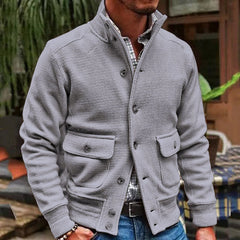 Tate - Stilvolle Herren Strickjacke in Grau