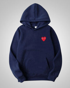 Theresa | Damen Bequemer Baumwoll Hoodie in Marineblau