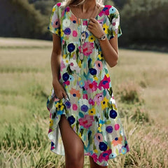 Aria™ - Buntes Blumenkleid in Mehrfarbig