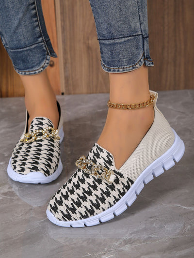 Renata® | Modische Schuhe mit Hahnentrittmuster und Ketten-Netz