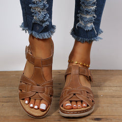 Scarlett® | Damen-Sandalen mit Klettverschluss in Braun