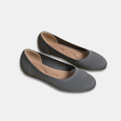 Edith™ | Eleganter atmungsaktiver Ballerinaschuh zum Hineinschlüpfen in Grau