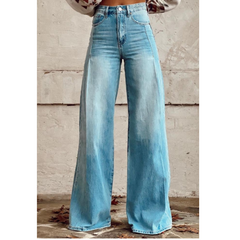 Gemma - Weite Jeans - High-Waist in Blau