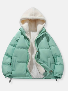 Warmer Winter Puffermantel in Mint