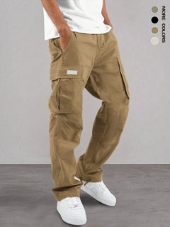 Lorencio™ Premium Mehrtaschen-Cargohose in Khaki
