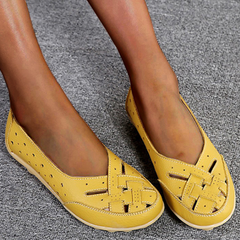 Almira - Flache Schuhe aus Hohlleder in Gelb