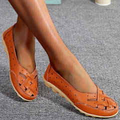 Almira - Flache Schuhe aus Hohlleder in Orange