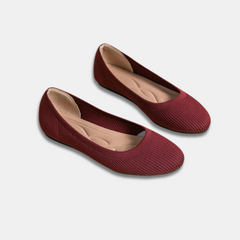 Edith™ | Eleganter atmungsaktiver Ballerinaschuh zum Hineinschlüpfen in Rot