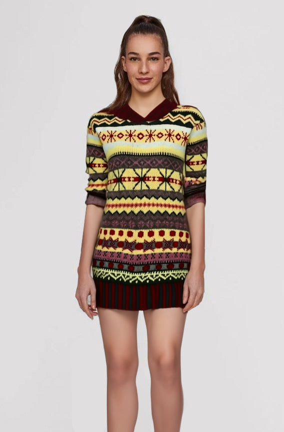 Damen Norweger Grobstrickpullover | Winter