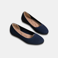 Edith™ | Eleganter atmungsaktiver Ballerinaschuh zum Hineinschlüpfen in Blau