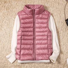 Weste Damen Leicht Gepolstert | Ärmellose Outdoor-Weste in Rosa