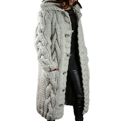 DAME OVERSIZED CARDIGAN MANTEL | MODERNER STIL, KOMFORTABEL, VIELSEITIG in Hellgrau