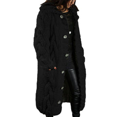 DAME OVERSIZED CARDIGAN MANTEL | MODERNER STIL, KOMFORTABEL, VIELSEITIG in Schwarz