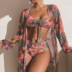 Charlotte | 3-teiliges Bikini-Set in Rosa
