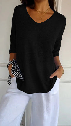 Tina | Weicher Oversized Pullover in Schwarz