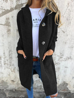 Giselle | Langer Cardigan in Schwarz