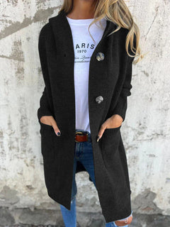 Norvella - Liora Strickmantel in Schwarz