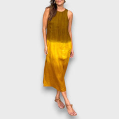 Elvani – Midikleid im sanften Farbverlauf in Gelb