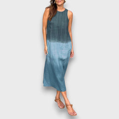 Elvani – Midikleid im sanften Farbverlauf in Blau