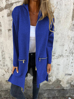 Easora™ - Lässiger und Bequemer Hoodie im Cardigan-Stil in Marineblau