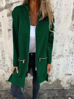 Easora™ - Lässiger und Bequemer Hoodie im Cardigan-Stil in Grün