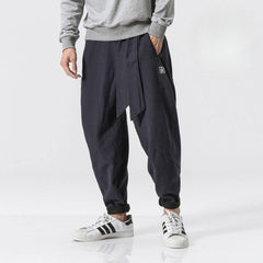 Akio | Bequeme Haremhose in Marineblau