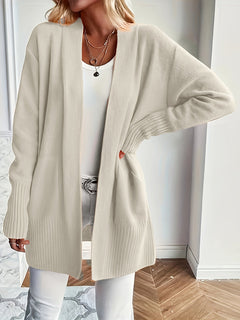 Sofia | Kuscheliger Cardigan mit offenem Schnitt in Cremiges Weiß
