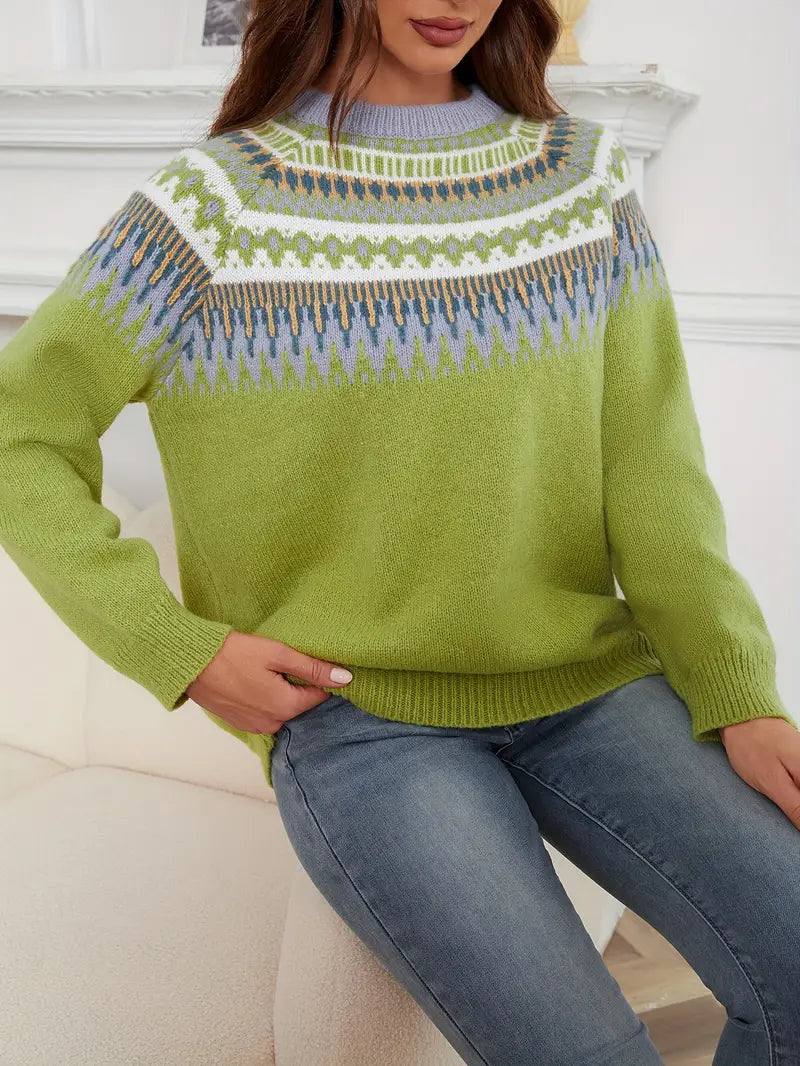 RETRO GEO PRINT PULLOVER | MODERNER, EINZIGARTIGER STIL