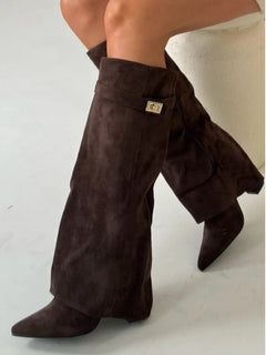 Nariko | Stiefel in Braunes Wildleder