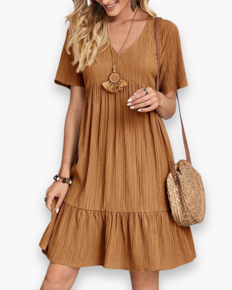 Damen Lässiges Bohemian Kleid | Mini